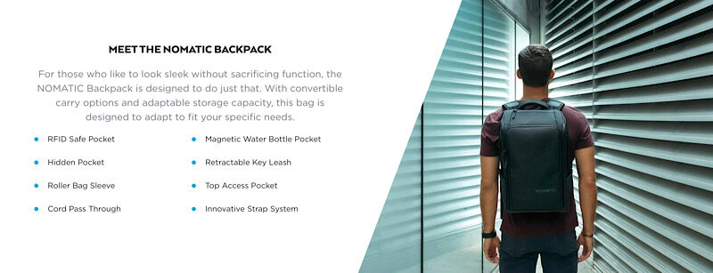 Nomatic backpack features