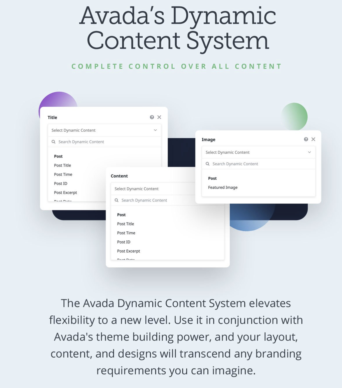 Avada dynamic content