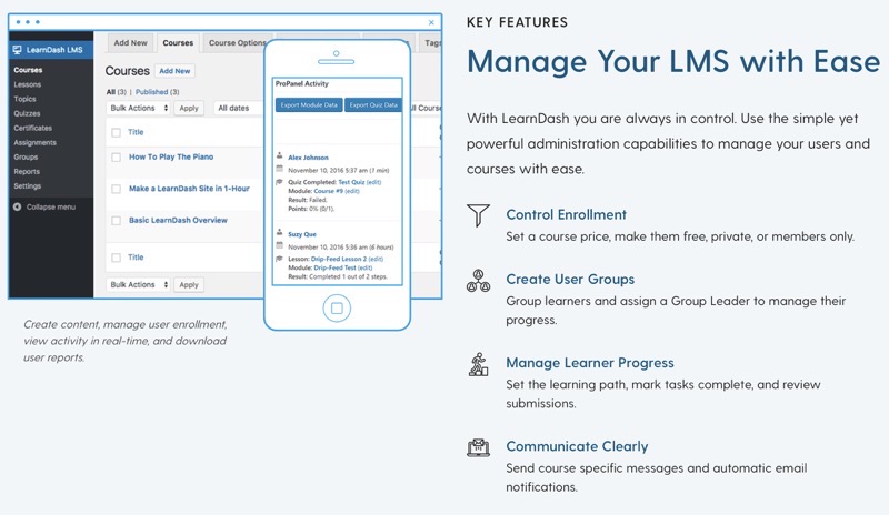 Learndash course platform