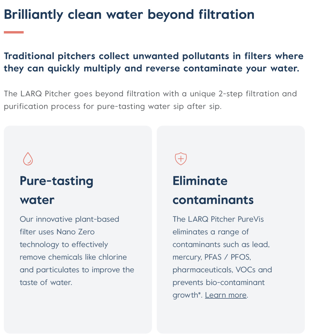 Larq pitcher filter