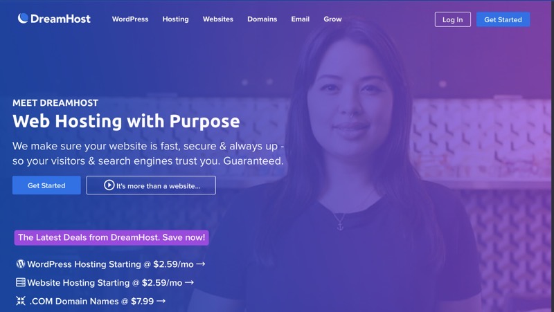 Dreamhost homepage