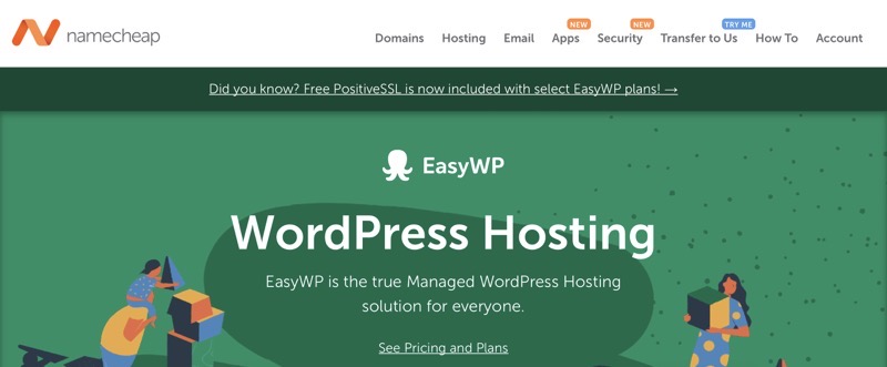 EasyWP homepage 