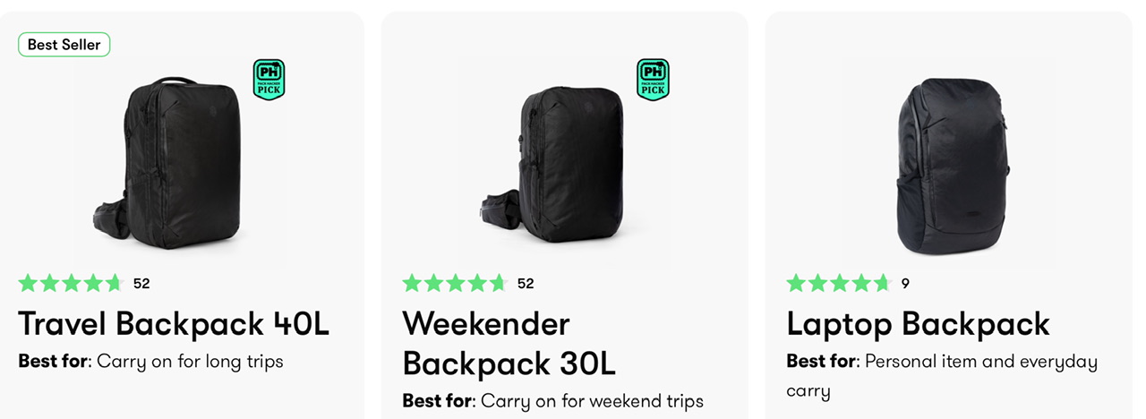 Tortuga backpacks