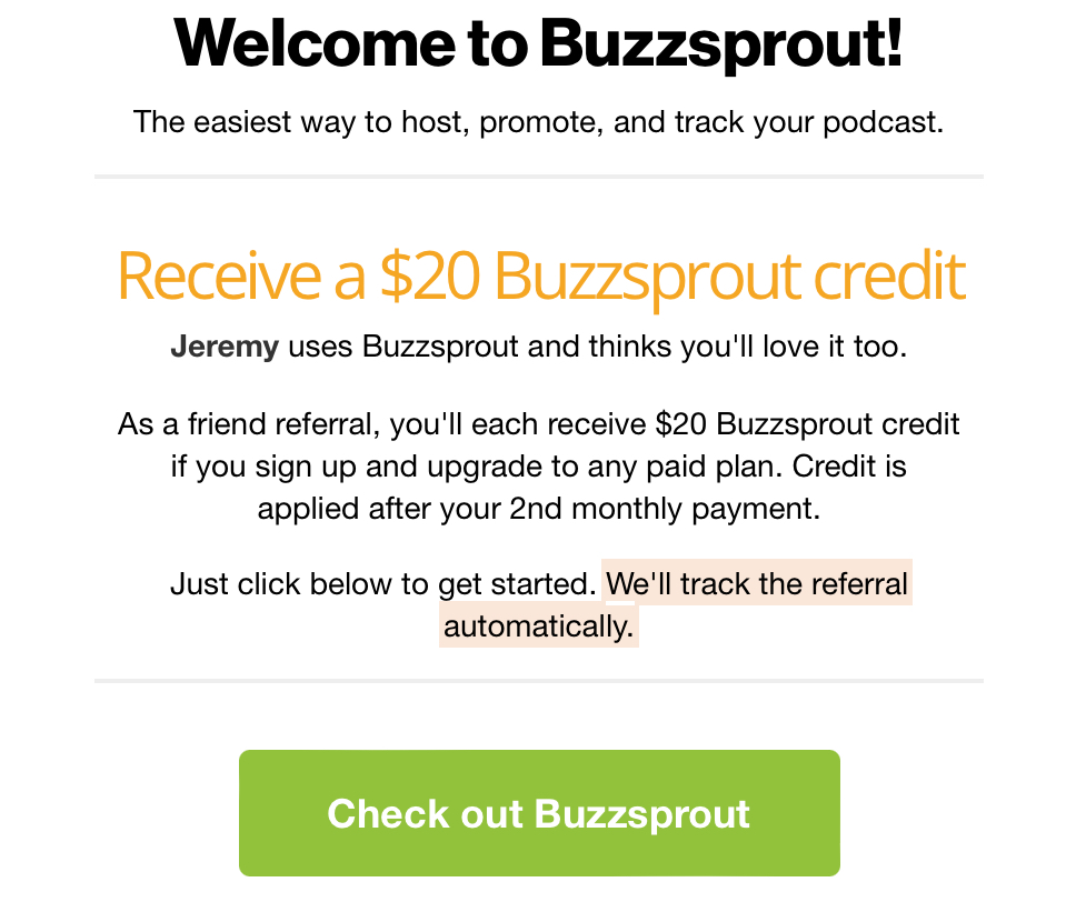 Buzzsprout credit