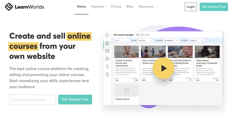 Learnworlds features
