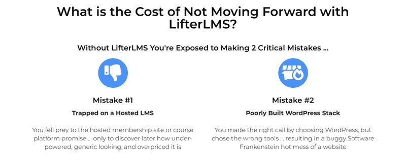 Lifterlms features