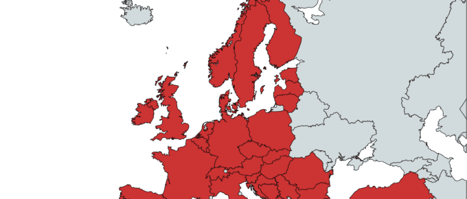 Interrail countries map