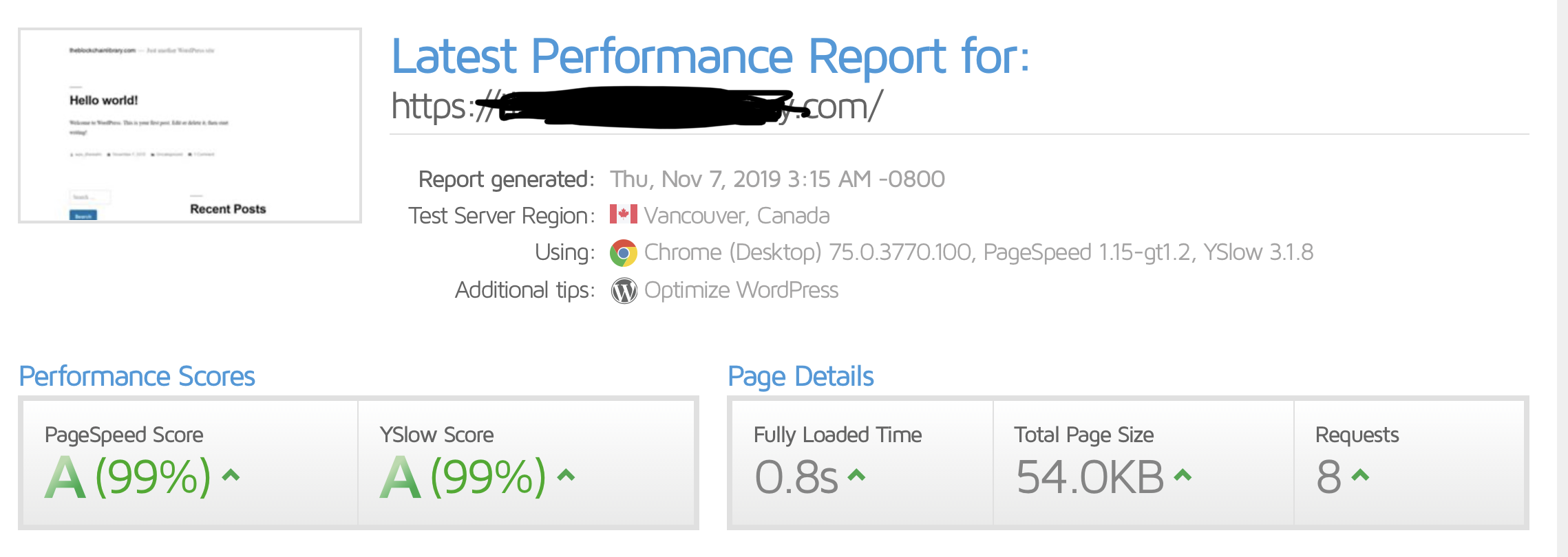 Wpx hosting speed test