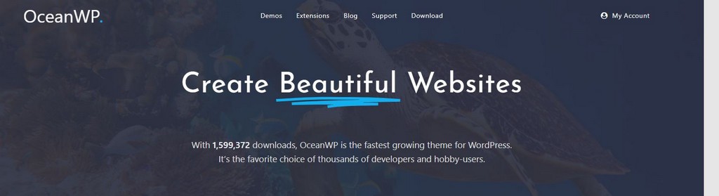 OceanWP homepage