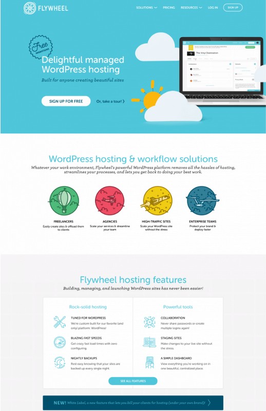 flywheel homepage