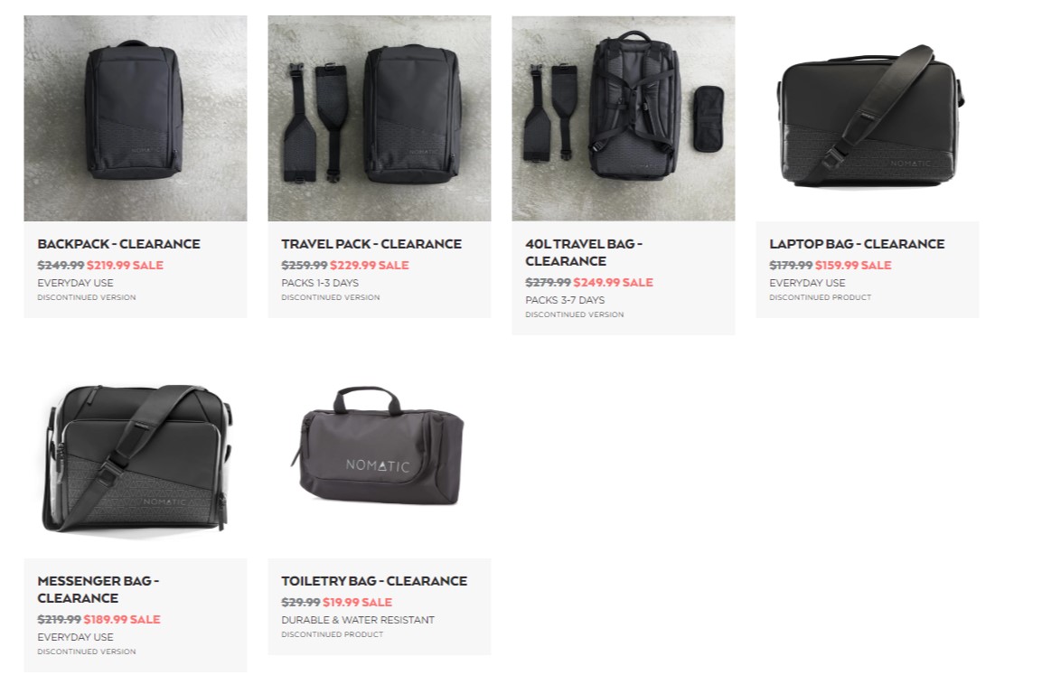 nomatic backpack sale