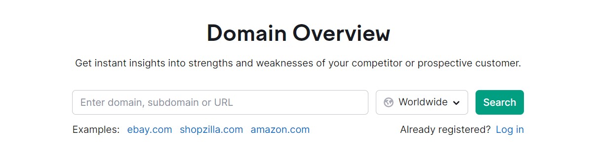 semrush domain overview