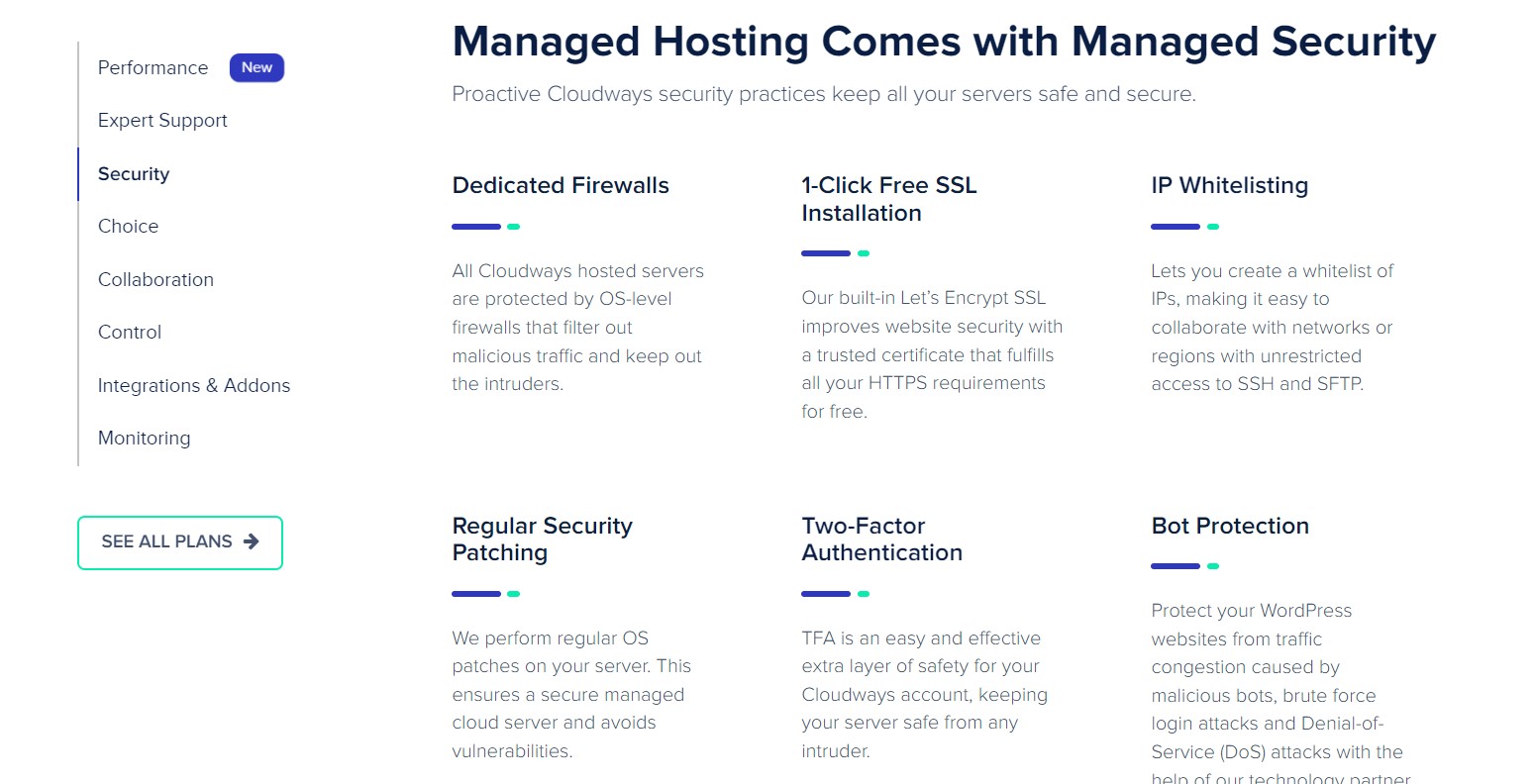 Cloudways managed security