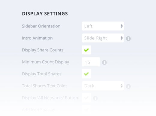 Display settings