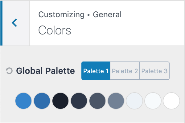 Global color palette
