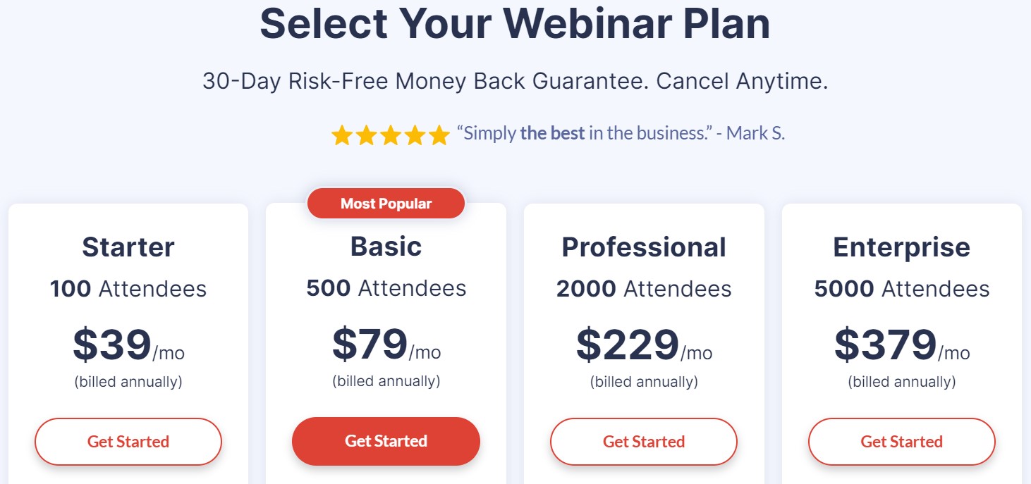 webinarjam pricing