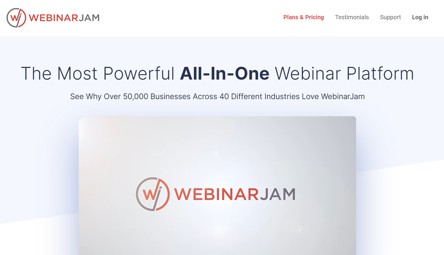 webinarjam homepage