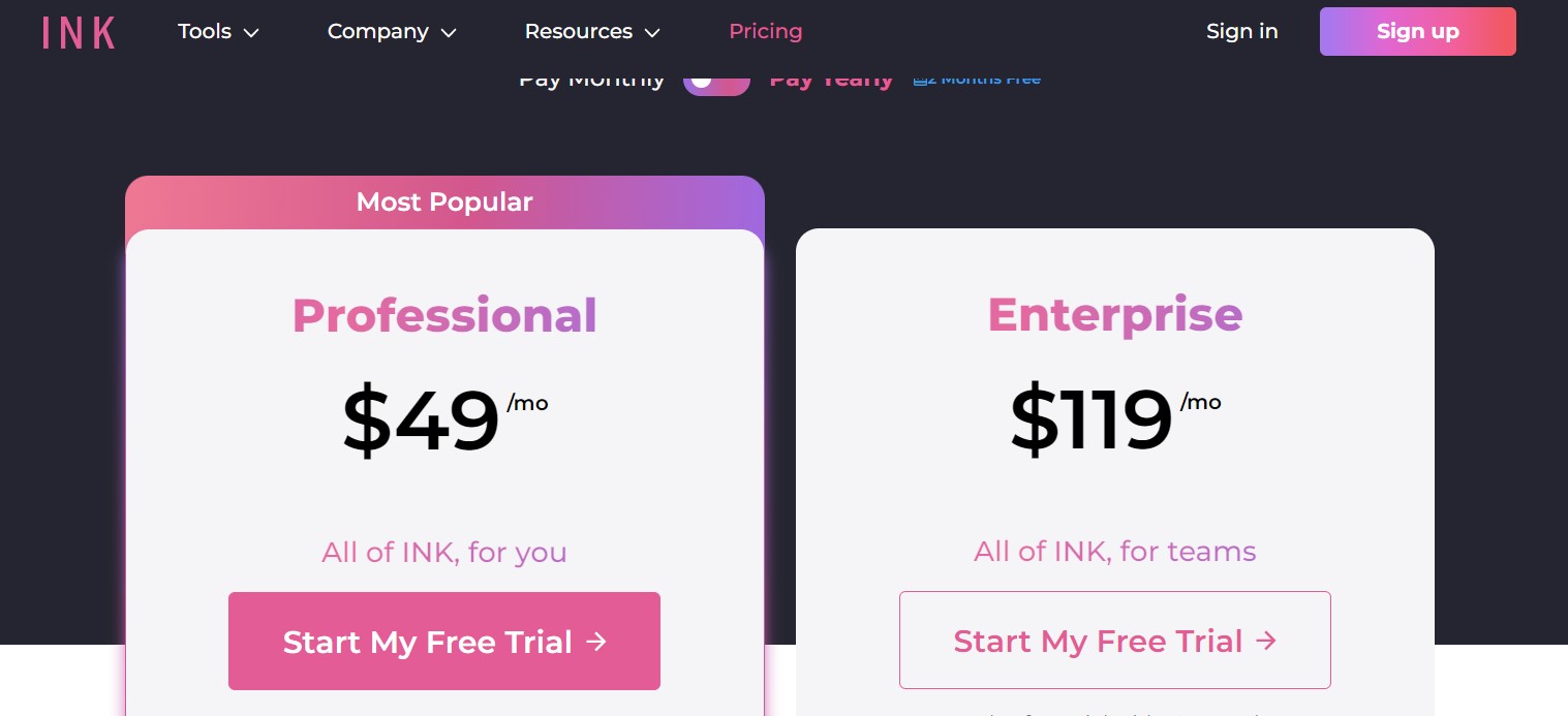 Ink pricing