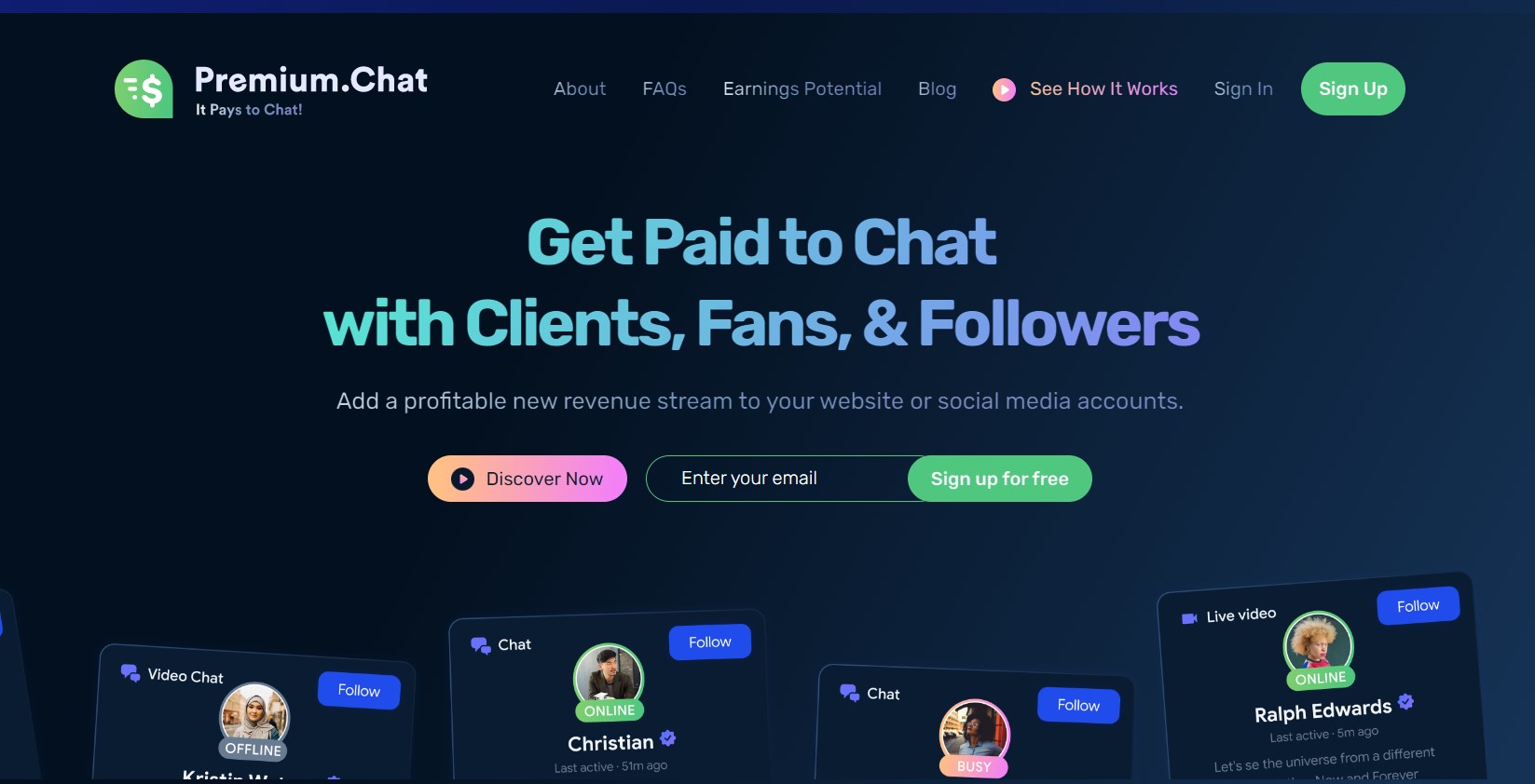 Get paid to chat