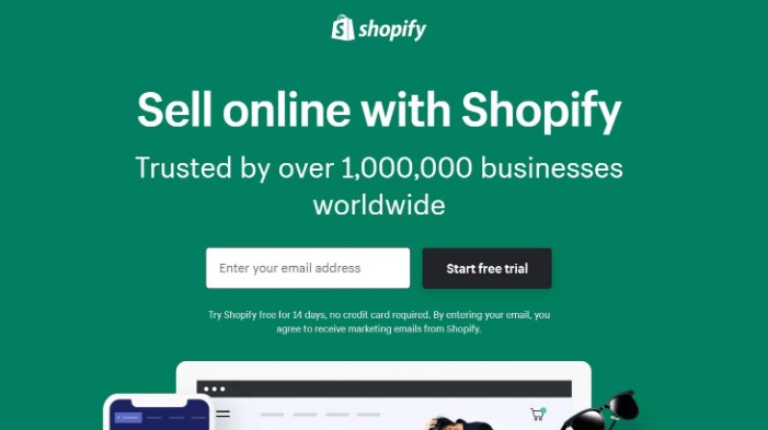 landing page example shopify
