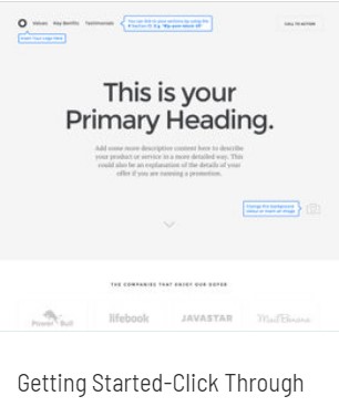 Click-through landing pages