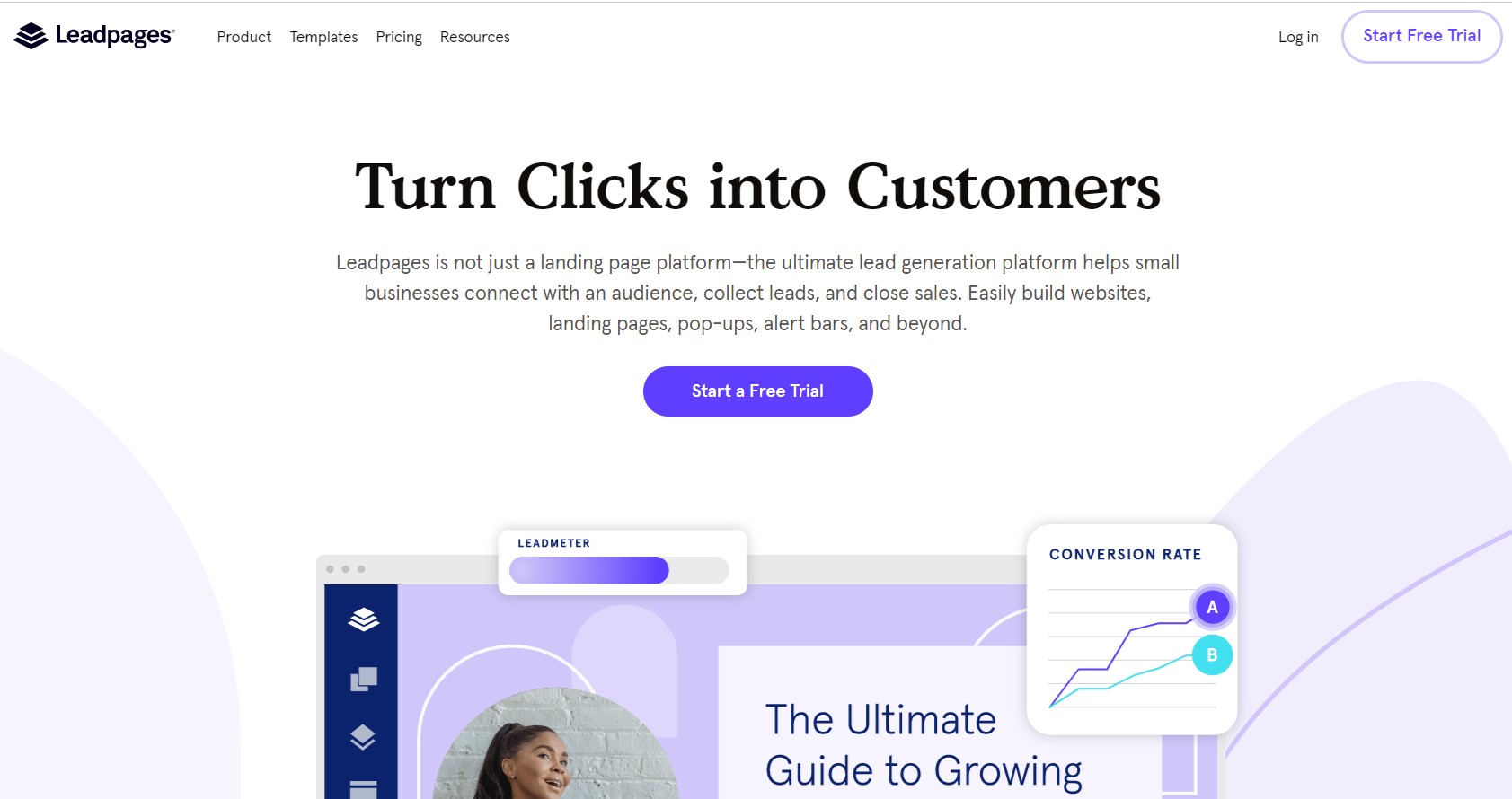 Leadpages homepage