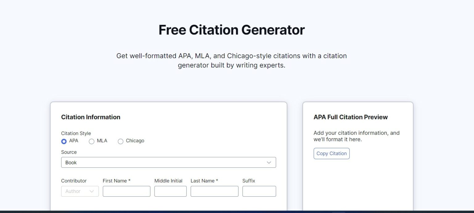 Free citation generator