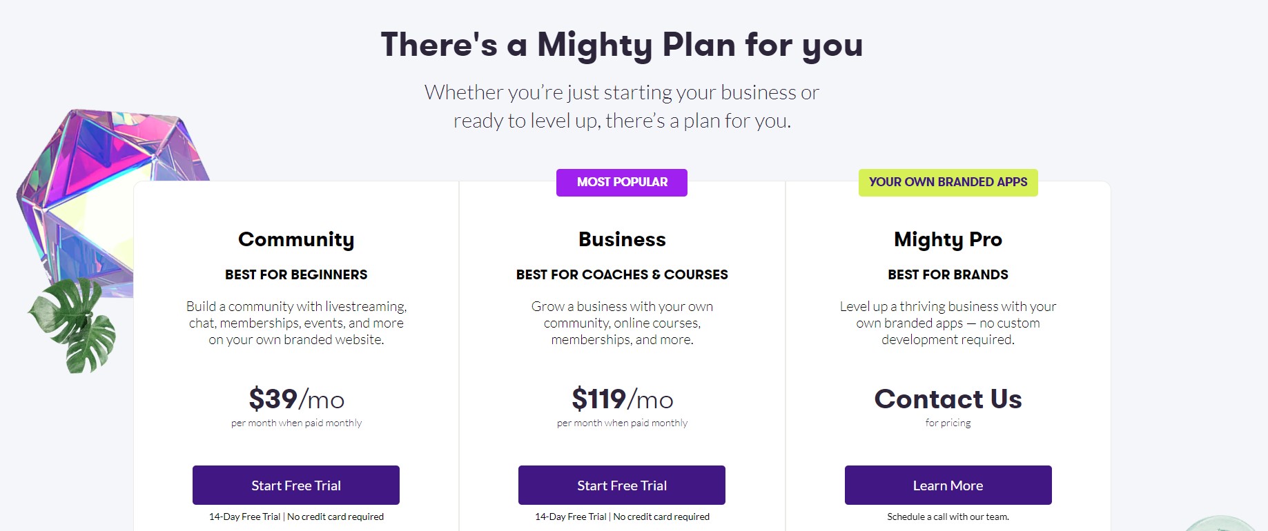 Mighty network pricing plan