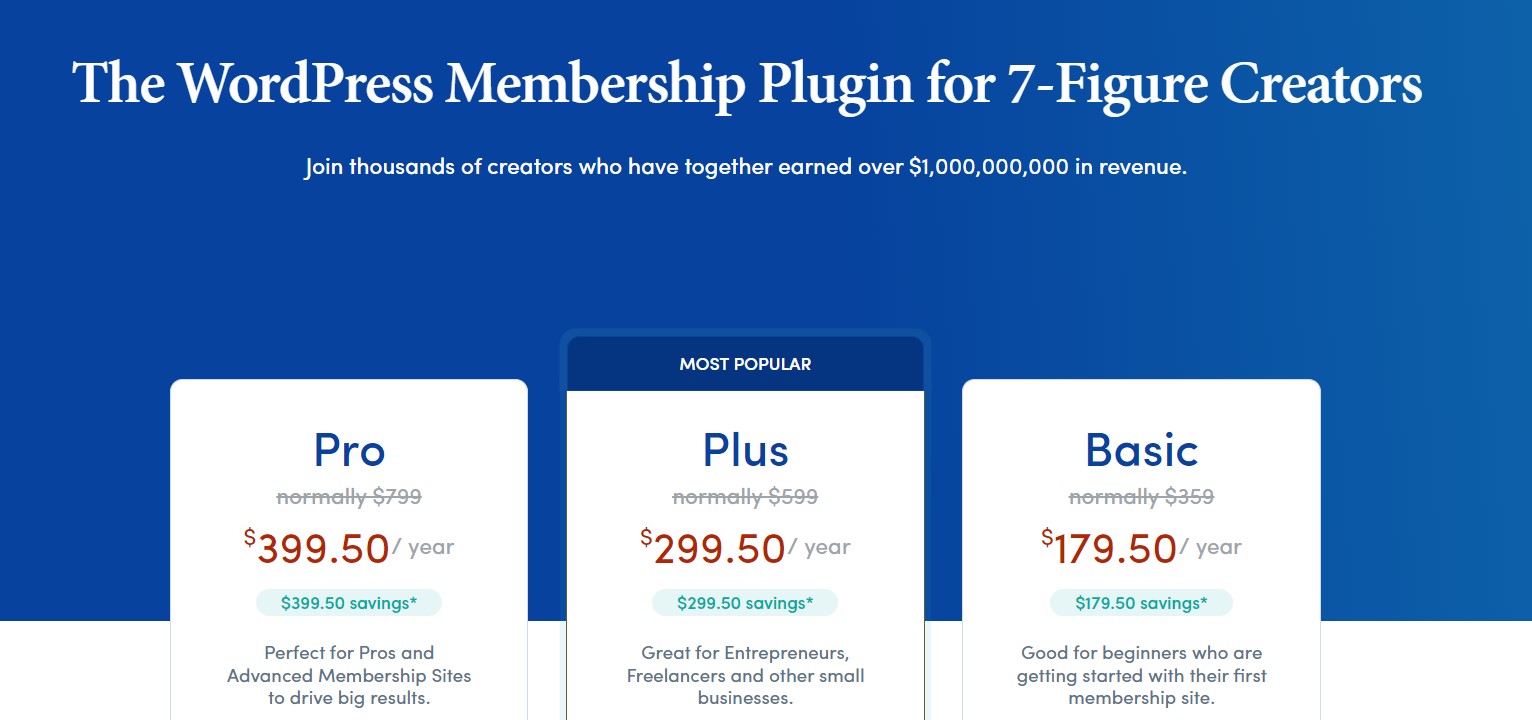 Memberpress pricing