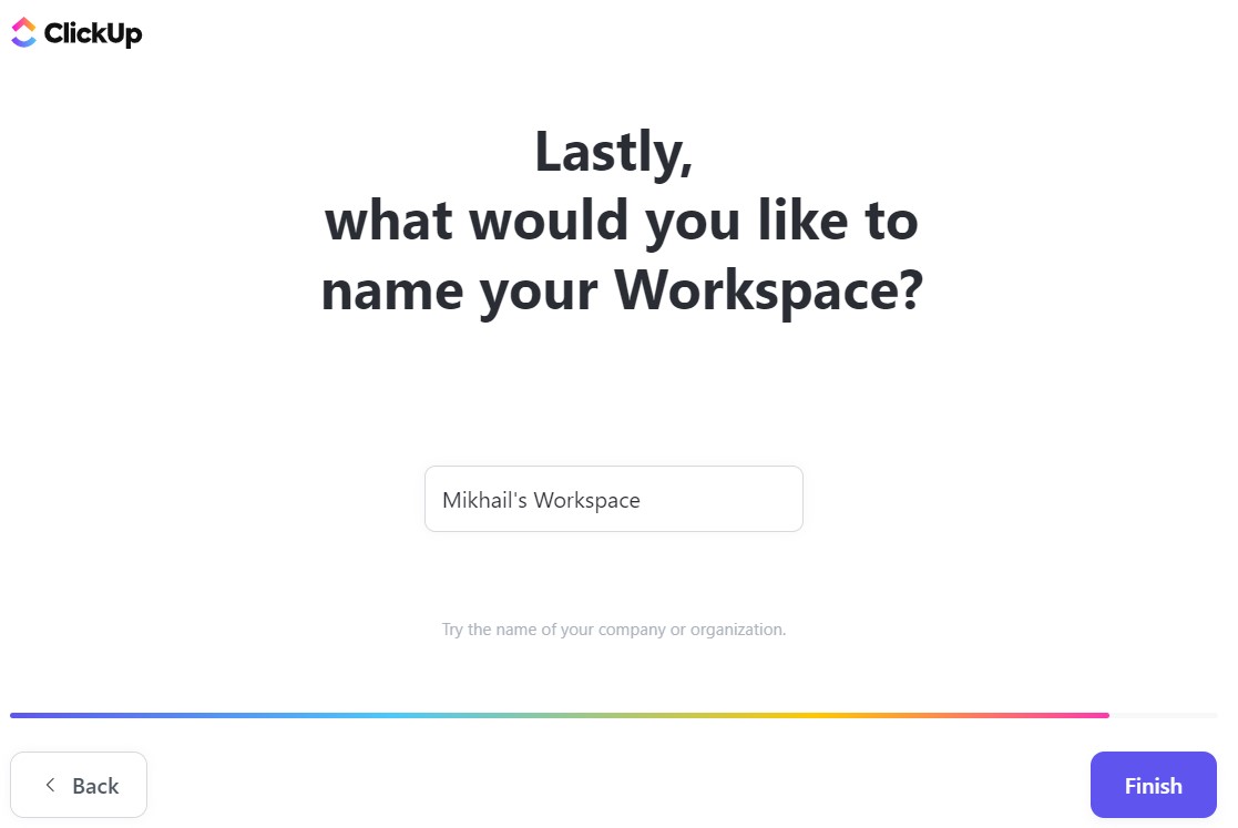 workspace name