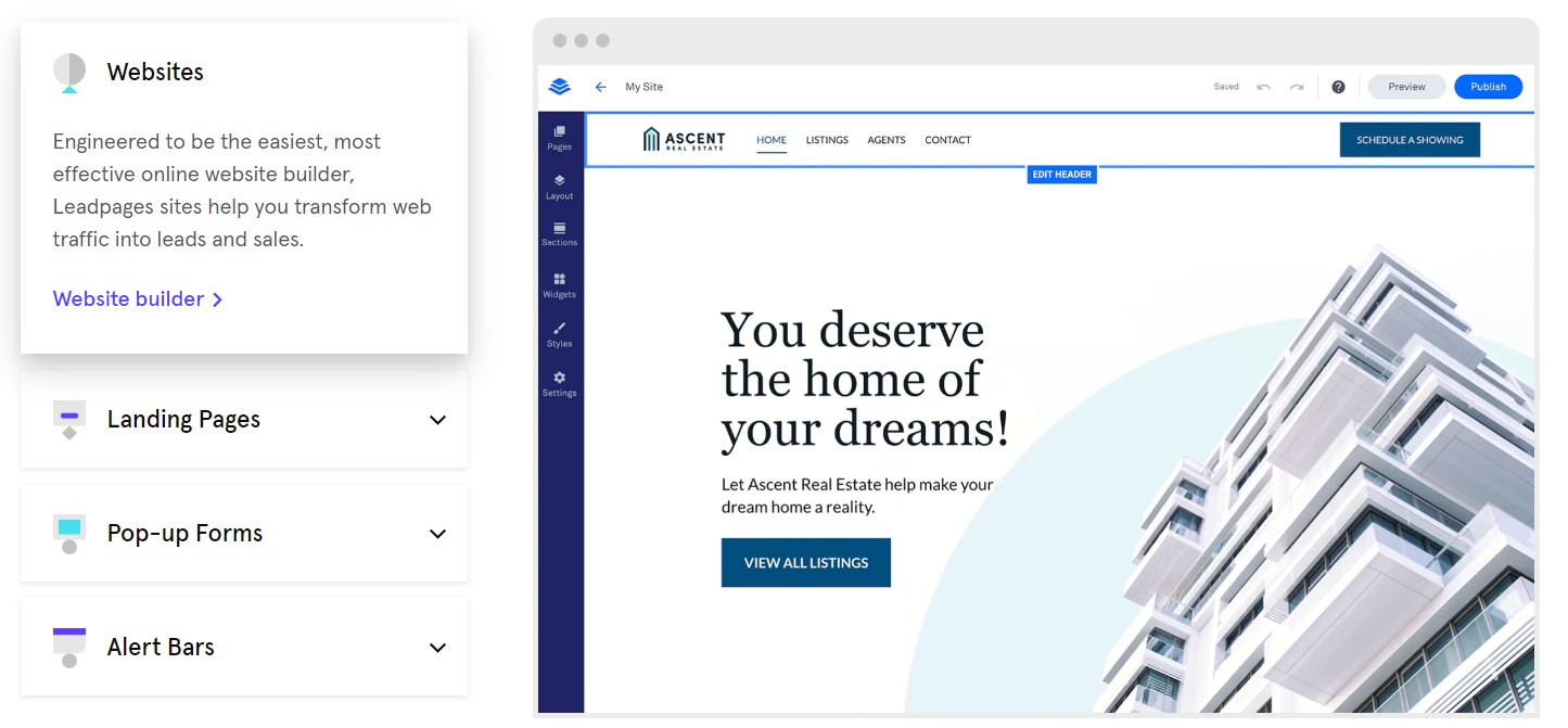 leadpages website builder