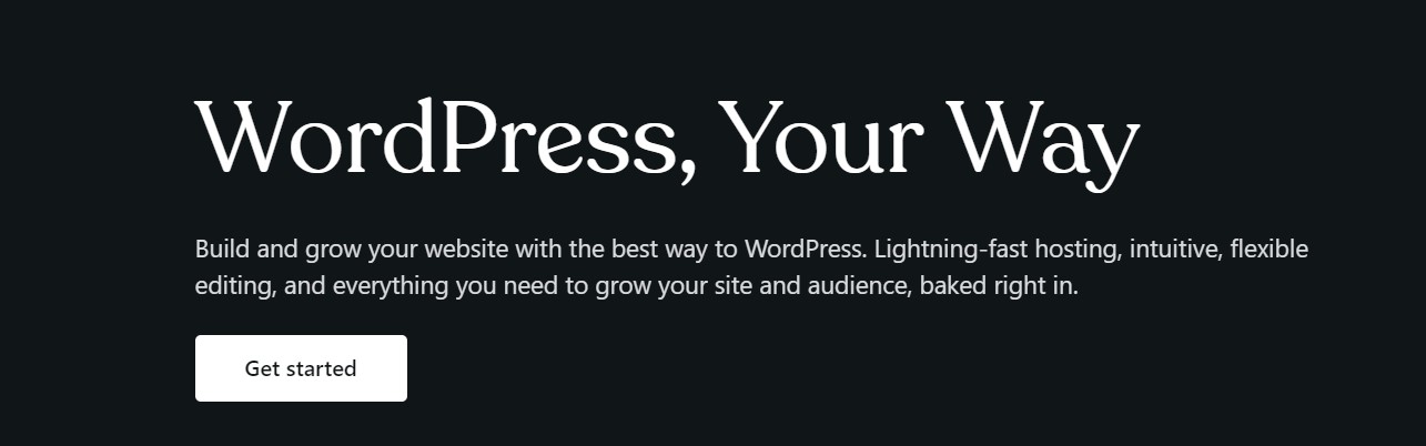 wordpress homepage