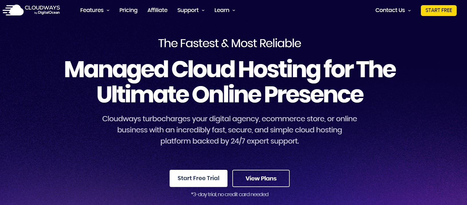 cloudways homepage