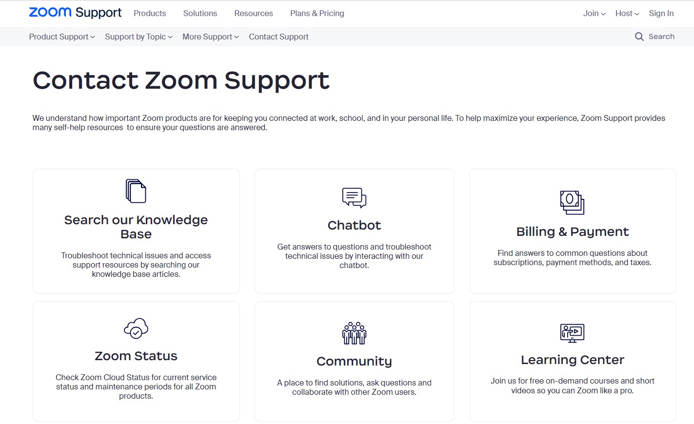 zoom customer support