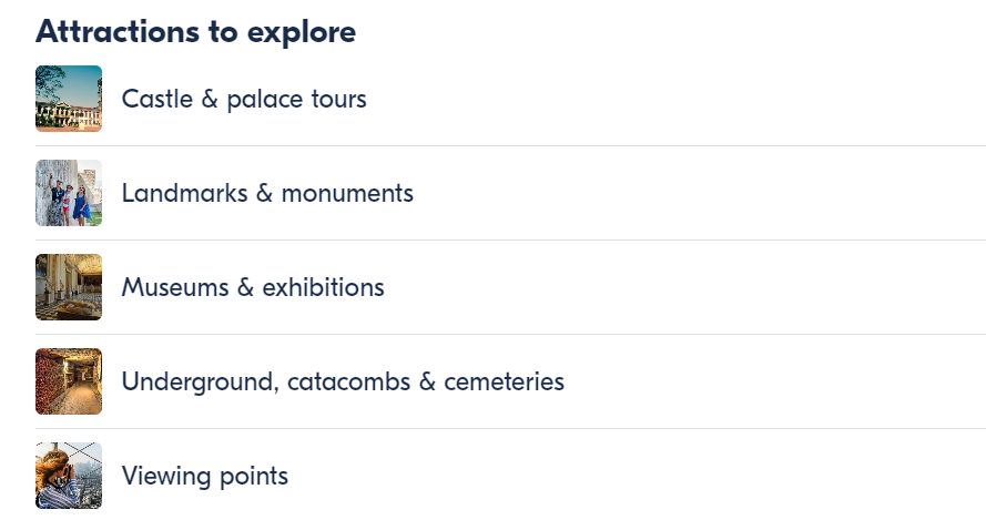 Attractions to explore